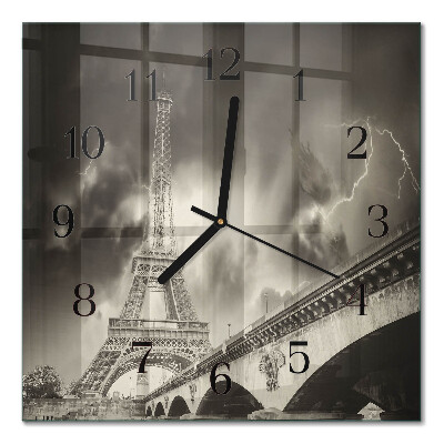 Moderne wanduhr quadratisch Paris