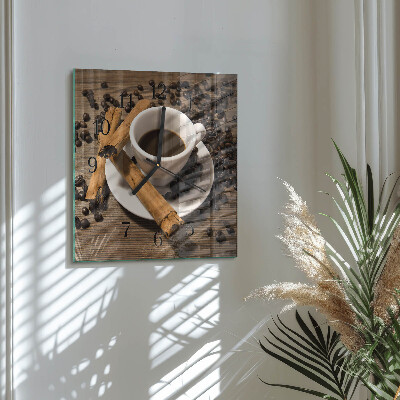 Wanduhr mit motiv quadratisch Zimtkaffee