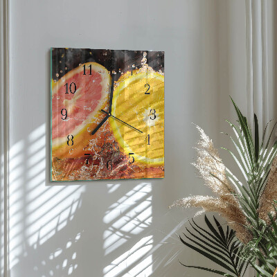 Wanduhr mit motiv quadratisch Obst