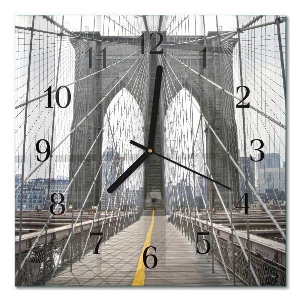 Glasuhr quadratisch Brooklyn Bridge