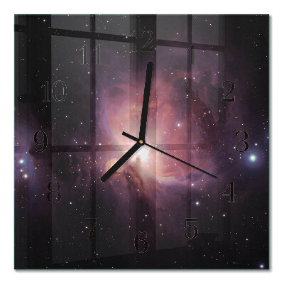 Quadratische wanduhr Kosmos