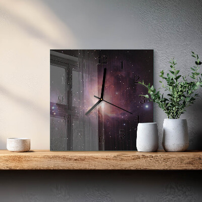Quadratische wanduhr Kosmos