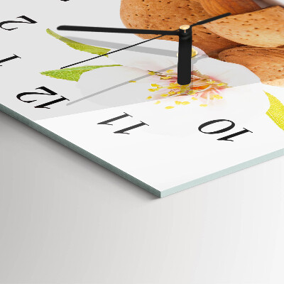 Quadratische wanduhr Mandeln