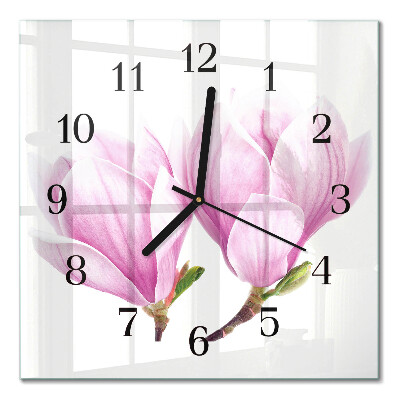 Moderne wanduhr quadratisch Magnolie
