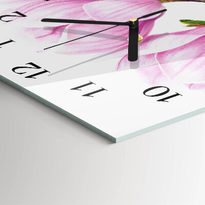 Moderne wanduhr quadratisch Magnolie