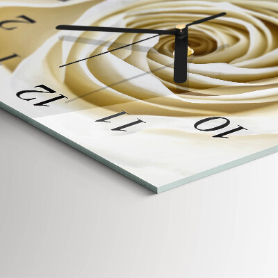 Wanduhr mit motiv quadratisch Rose