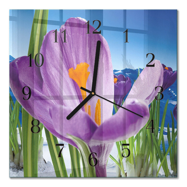 Quadratische wanduhr modern Frühling