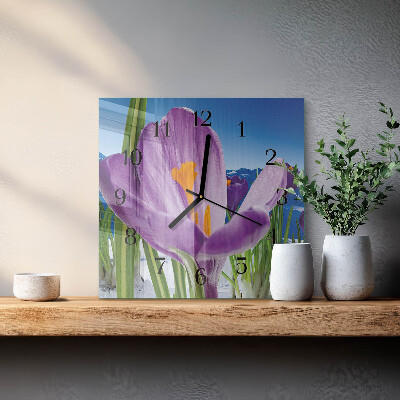 Quadratische wanduhr modern Frühling