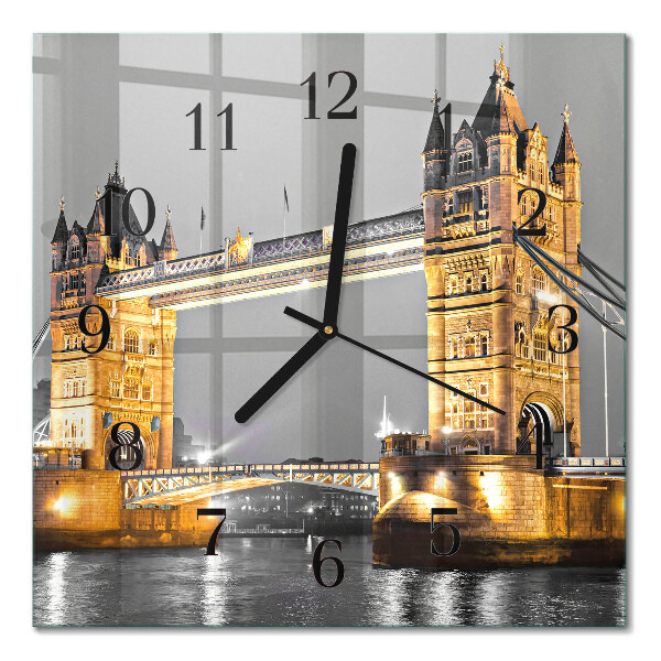 Quadratische wanduhr modern Tower Bridge