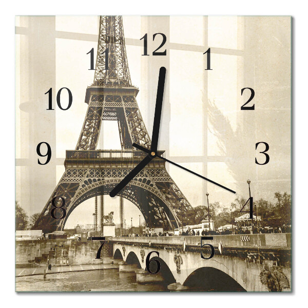 Glasuhr quadratisch Paris