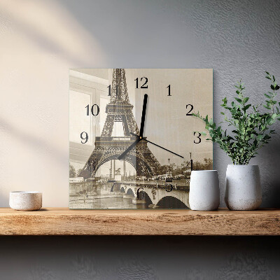 Glasuhr quadratisch Paris