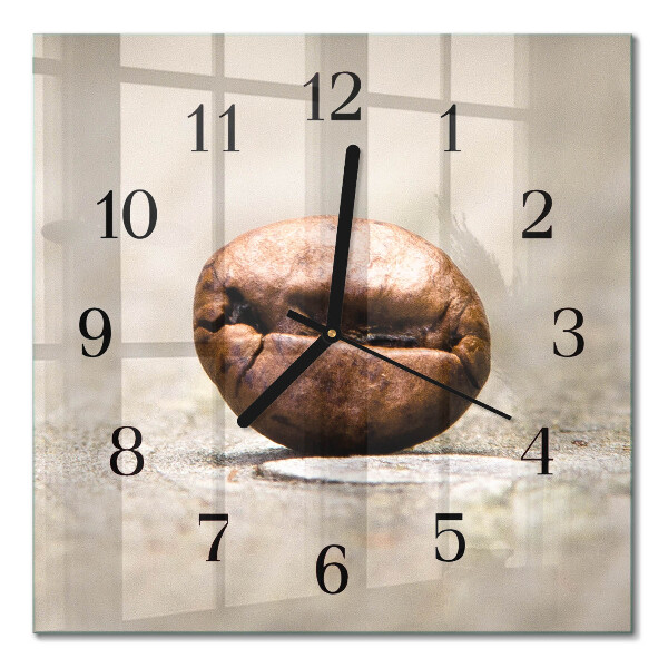 Moderne wanduhr quadratisch Kaffeebohne