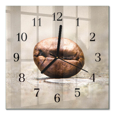 Moderne wanduhr quadratisch Kaffeebohne