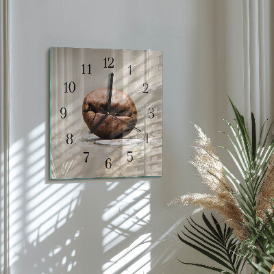 Moderne wanduhr quadratisch Kaffeebohne