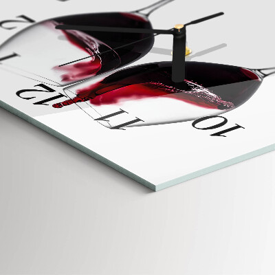 Moderne wanduhr quadratisch Wein