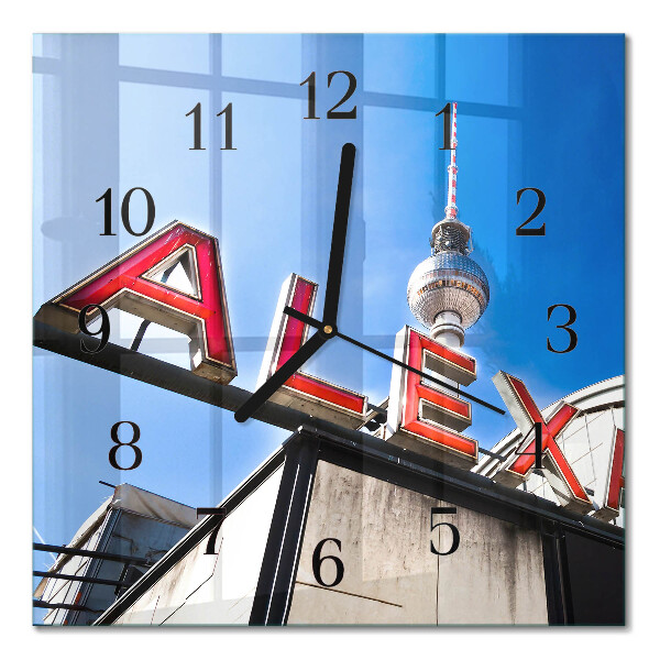 Quadratische wanduhr modern Alexanderplatz