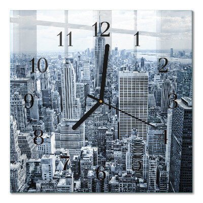 Wanduhr mit motiv quadratisch Stadt