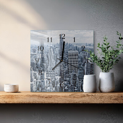 Wanduhr mit motiv quadratisch Stadt