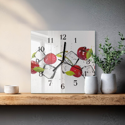 Wanduhr mit motiv quadratisch Kirscheis
