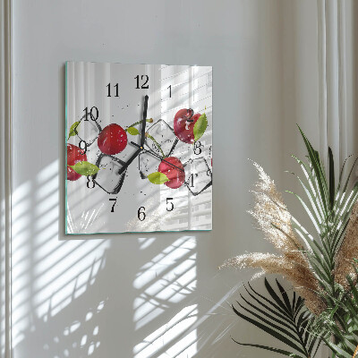 Wanduhr mit motiv quadratisch Kirscheis