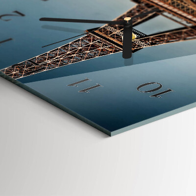 Wanduhr mit motiv quadratisch Eiffelturm