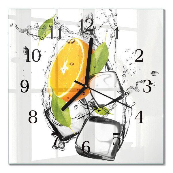 Quadratische wanduhr modern Eis