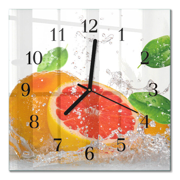 Moderne wanduhr quadratisch Grapefruit