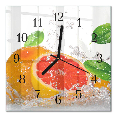 Moderne wanduhr quadratisch Grapefruit