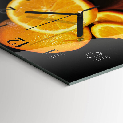 Quadratische wanduhr Orangen