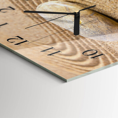 Quadratische wanduhr modern Steinsand