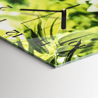 Quadratische wanduhr Natur