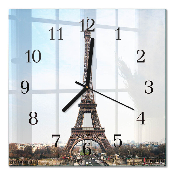 Wanduhr mit motiv quadratisch Eiffelturm
