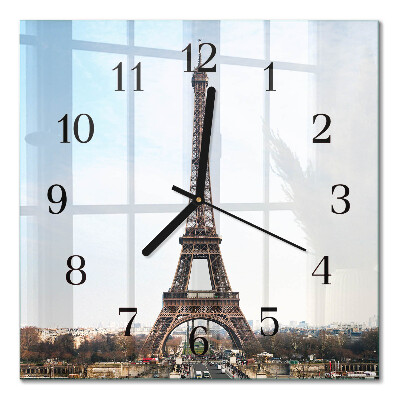 Wanduhr mit motiv quadratisch Eiffelturm