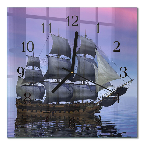 Glasuhr quadratisch Segeln