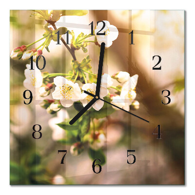 Moderne wanduhr quadratisch Natur