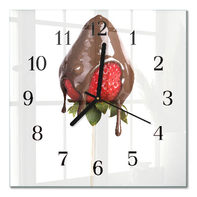 Quadratische wanduhr Schokolade