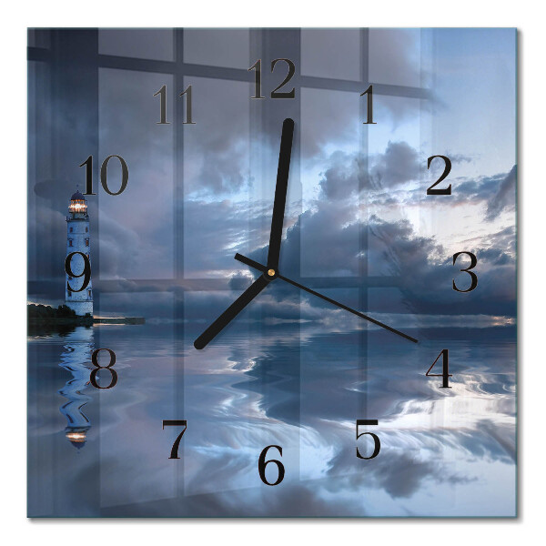 Wanduhr mit motiv quadratisch Leuchtturm