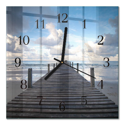 Quadratische wanduhr modern Brücke