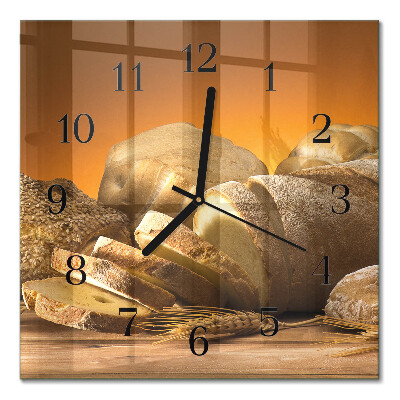 Wanduhr mit motiv quadratisch Brot