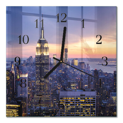 Quadratische wanduhr modern Stadt