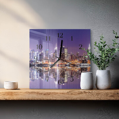 Quadratische wanduhr modern Stadt