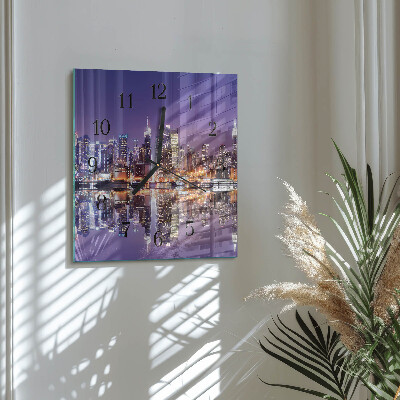 Quadratische wanduhr modern Stadt