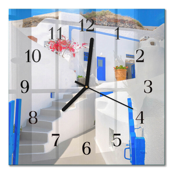 Quadratische wanduhr Santorini