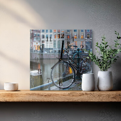 Glasuhr quadratisch Fahrrad
