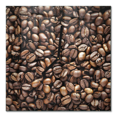 Wanduhr mit motiv quadratisch Kaffeebohnen