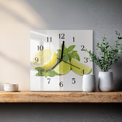 Glasuhr quadratisch Limettenminze