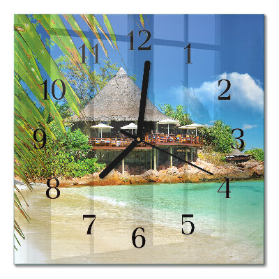 Moderne wanduhr quadratisch Insel