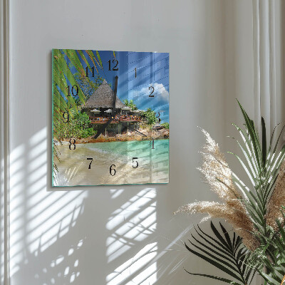 Moderne wanduhr quadratisch Insel