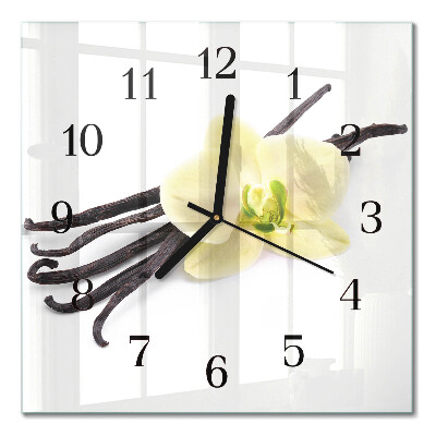 Quadratische wanduhr modern Vanille