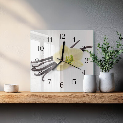 Quadratische wanduhr modern Vanille